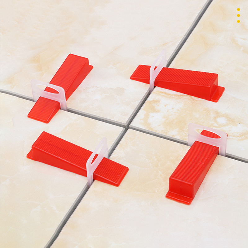 Tile Leveling Clip - คลิปยึดกระเบื้องเซรามิก 100 ชิ้น ระบบปรับระดับกระเบื้อง ตัวเว้นระยะ สำหรับปูกระเบื้องปูพื้น