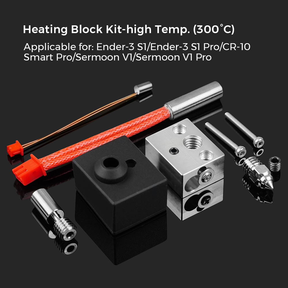Creality Printer K1 - 300 ℃ ชุดหัวฉีดพร้อมท่อระบายความร้อนแบบไบเมทัล 24V 40W ชุดอุปกรณ์อัดรีด