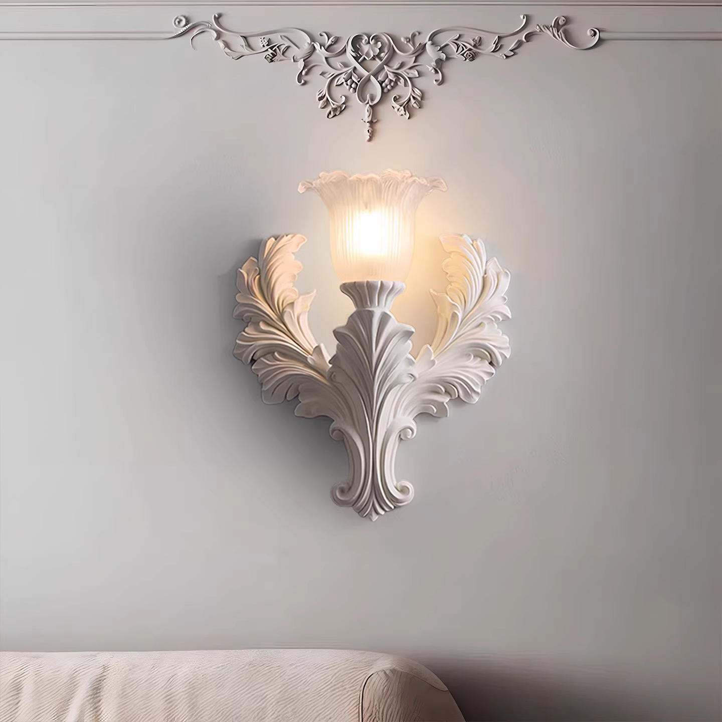Home Improvement Background - โคมไฟติดผนัง โคมไฟแกะสลักลายดอกไม้ สำหรับตกแต่งผนัง วิลล่า ห้องนั่งเล่น ทางเดิน