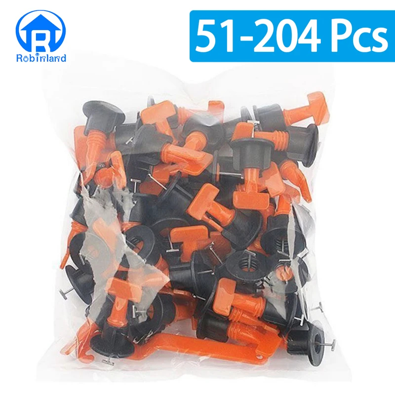 Tile Leveling Clip - ชุดอุปกรณ์ปรับระดับกระเบื้อง 51-204 ชิ้น คลิปยึดกระเบื้อง ตัวเว้นระยะ สำหรับปูกระเบื้องเซรามิก