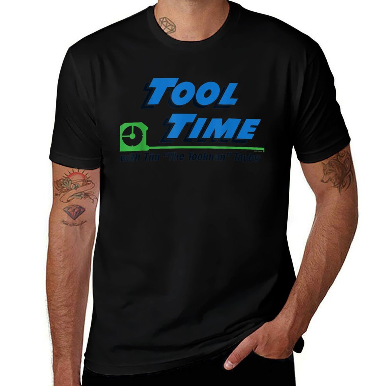Home Improvement Man - เสื้อยืดแขนสั้นผ้าฝ้ายเนื้อนุ่มพื้นฐานลาย 