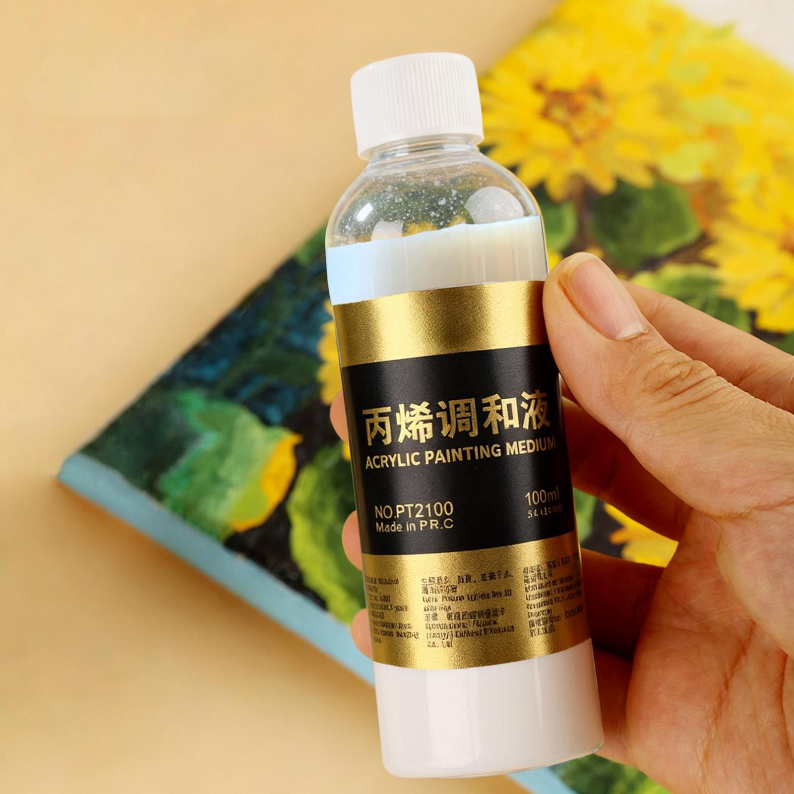 Home Improvement Man - ฟลอว์เอইดสำหรับสีอะคริลิก 100 มล. น้ำยาช่วยเทสีอะคริลิก น้ำยาปรับสภาพสีสำหรับผสมสี ใช้เตรียมพาเลทสำหรับงานศิลปะ