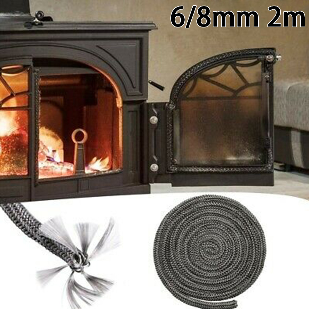 Home Improvement Retail - สีดําเตา/เชือกไฟเตาเผาไม้ 6/8mm 2m Log Burner ซีลประตู