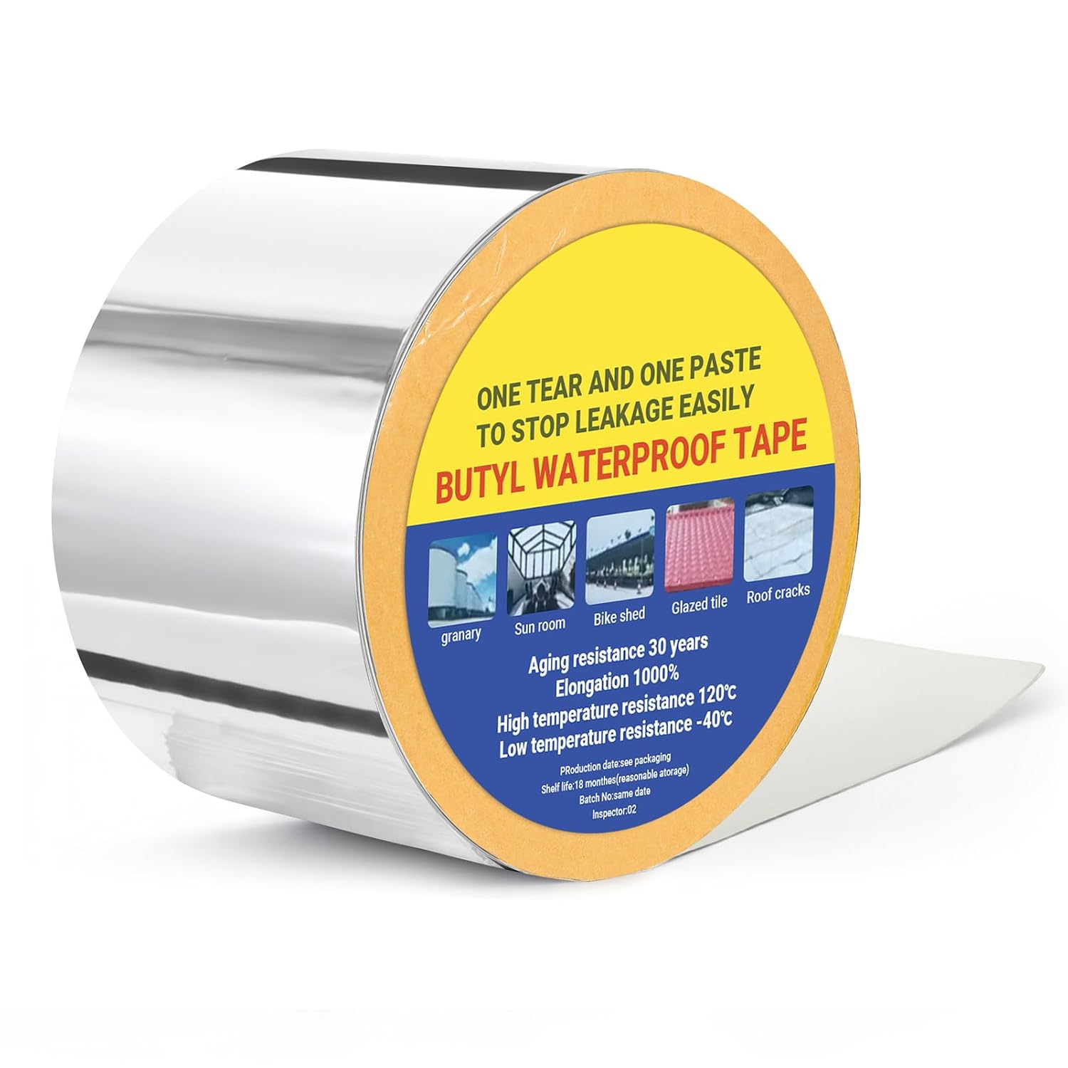 Roof Sealant Patch - เทปบิวทิลขนาด 4 นิ้ว x 100 ฟุต,