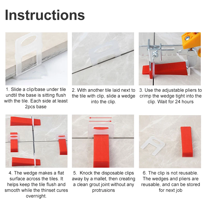 คลิปปรับระดับกระเบื้องเซรามิก  - Tile Leveling Clip บทวิจารณ์และราคา