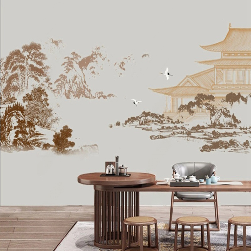 ที่กําหนดเองจีนบทคัดย่อหมึกภูม - Home Improvement Background บทวิจารณ์และราคา