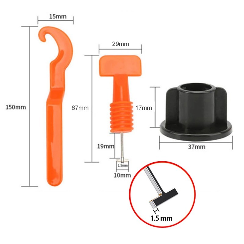ชุดอุปกรณ์ปรับระดับกระเบื้องปู - Tile Leveling Clip บทวิจารณ์และราคา