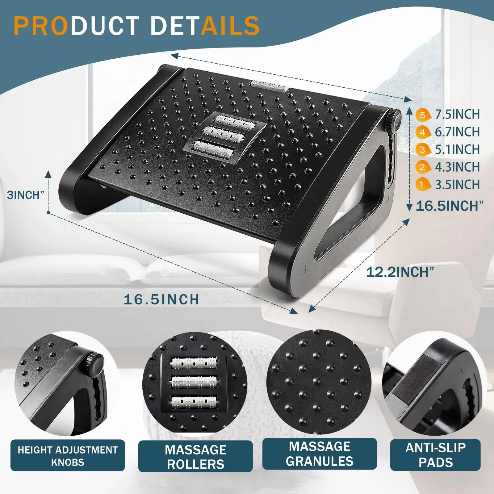 ที่พักเท้าข้างโต๊ะปรับระดับได้ - Home Improvement Retail บทวิจารณ์และราคา